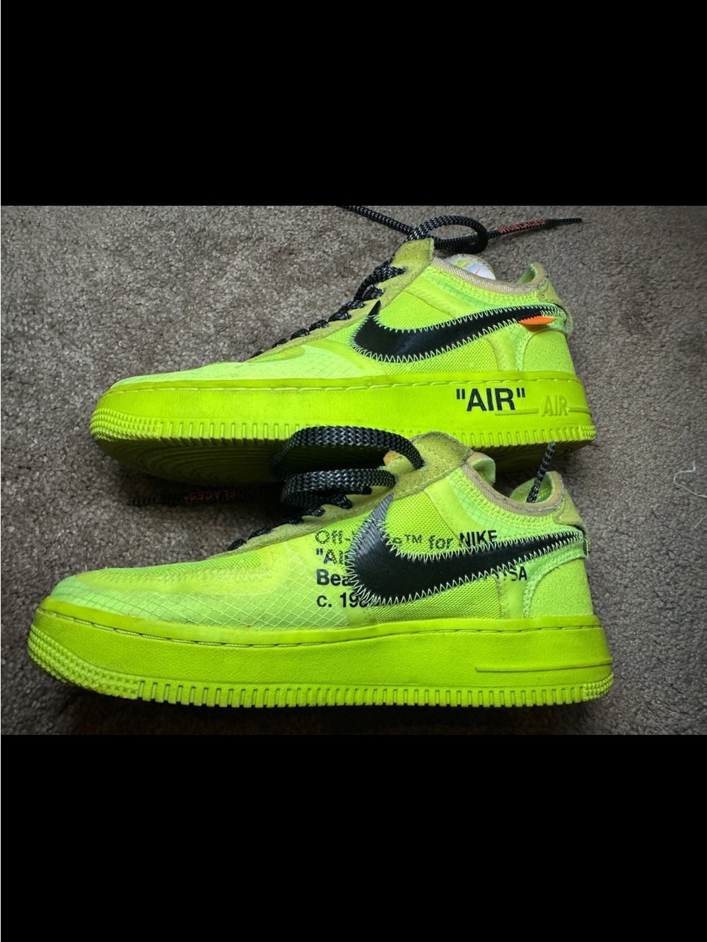 Nike Kids Neon Volt Low-Top Sneakers with Black Swoosh